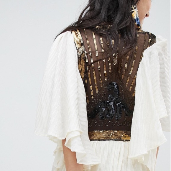 Free People | Boho Embellished Sequin Dress - Picture 3 of 8